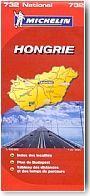 Carte Michelin Hongrie. 1/400 000